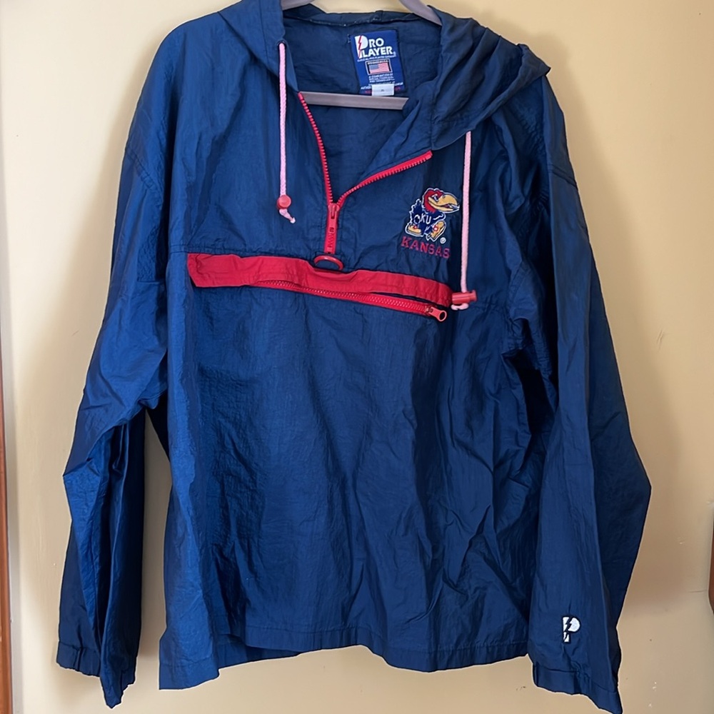 Vintage University of Kansas, KU, windbreaker, size XL